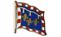 France Centre Flag Pin, Badge - 1 x 1 inch