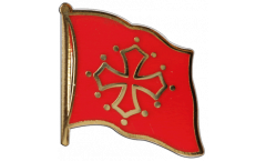 France Midi-Pyrénées Flag Pin, Badge - 1 x 1 inch