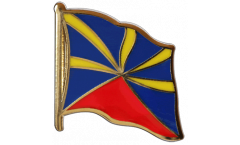 France reunion Flag Pin, Badge - 1 x 1 inch