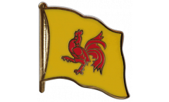 Belgium Wallonia Flag Pin, Badge - 1 x 1 inch