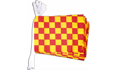 Checkered red yellow Bunting Flags - 5.9 x 8.65 inch