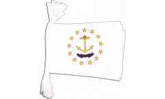 USA Rhode Island Bunting Flags - 5.9 x 8.65 inch