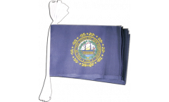 USA New Hampshire Bunting Flags - 5.9 x 8.65 inch