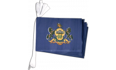 USA Pennsylvania Bunting Flags - 5.9 x 8.65 inch
