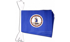 USA Virginia Bunting Flags - 5.9 x 8.65 inch