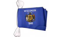 USA Wisconsin Bunting Flags - 5.9 x 8.65 inch