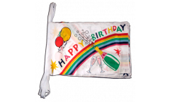 Happy Birthday Bunting Flags - 12 x 18 inch