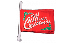 Merry Christmas Bunting Flags - 12 x 18 inch