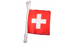 Switzerland Bunting Flags - 12 x 12 inch