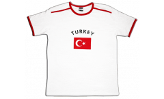 Turkey T-Shirt, white-red, size XL, Soccer-T