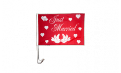 Just Married Car Flag - 12 x 16 inch