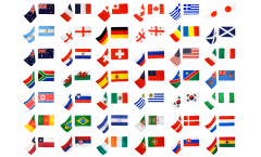 Football 2010, 32 country hand waving flag pack - 12 x 18 inch / 30 x 45 cm