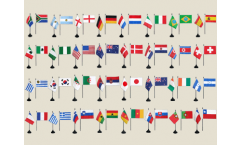 Football 2010, 32 country table flag pack - 3.95 x 5.9 inch / 10 x 15 cm