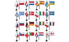 Football 2012, 16 country table flag pack - 3.95 x 5.9 inch / 10 x 15 cm