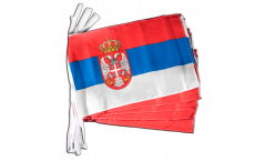 Serbia with coat of arms Bunting Flags - 12 x 18 inch