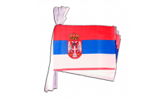 Serbia with coat of arms Bunting Flags - 5.9 x 8.65 inch