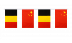 Belgium - China Friendship Bunting Flags - 5.9 x 8.65 inch