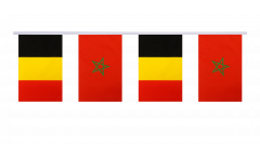 Belgium - Morocco Friendship Bunting Flags - 5.9 x 8.65 inch