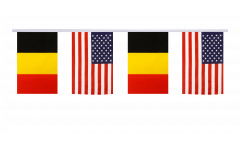 Belgium - USA Friendship Bunting Flags - 5.9 x 8.65 inch
