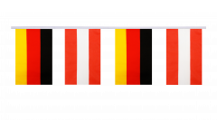 Germany - Austria Friendship Bunting Flags - 5.9 x 8.65 inch