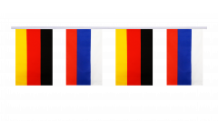 Germany - Russia Friendship Bunting Flags - 5.9 x 8.65 inch