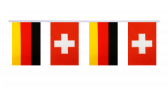 Germany - Switzerland Friendship Bunting Flags - 5.9 x 8.65 inch