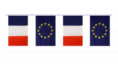 France - European Union EU Friendship Bunting Flags - 5.9 x 8.65 inch