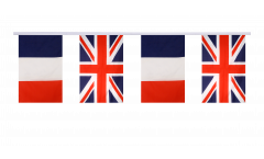 France - Great Britain Friendship Bunting Flags - 5.9 x 8.65 inch