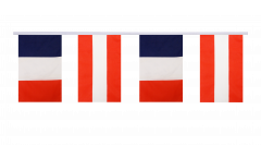 France - Austria Friendship Bunting Flags - 5.9 x 8.65 inch