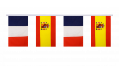 France - Spain Friendship Bunting Flags - 5.9 x 8.65 inch