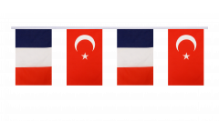 France - Turkey Friendship Bunting Flags - 5.9 x 8.65 inch