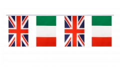 Great Britain - Italy Friendship Bunting Flags - 5.9 x 8.65 inch