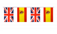 Great Britain - Spain Friendship Bunting Flags - 5.9 x 8.65 inch