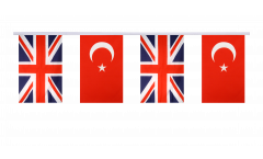 Great Britain - Turkey Friendship Bunting Flags - 5.9 x 8.65 inch