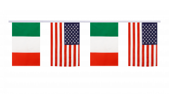 Italy - USA Friendship Bunting Flags - 5.9 x 8.65 inch