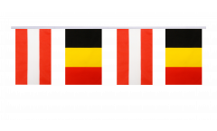 Austria - Belgium Friendship Bunting Flags - 5.9 x 8.65 inch