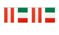 Austria - Italy Friendship Bunting Flags - 5.9 x 8.65 inch