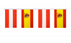 Austria - Spain Friendship Bunting Flags - 5.9 x 8.65 inch