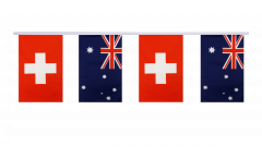 Switzerland - Australia Friendship Bunting Flags - 5.9 x 8.65 inch