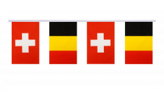 Switzerland - Belgium Friendship Bunting Flags - 5.9 x 8.65 inch