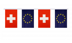 Switzerland - European Union EU Friendship Bunting Flags - 5.9 x 8.65 inch