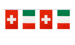 Switzerland - Italy Friendship Bunting Flags - 5.9 x 8.65 inch