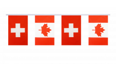 Switzerland - Canada Friendship Bunting Flags - 5.9 x 8.65 inch
