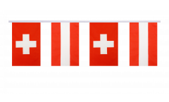 Switzerland - Austria Friendship Bunting Flags - 5.9 x 8.65 inch