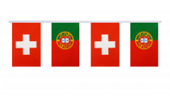 Switzerland - Portugal Friendship Bunting Flags - 5.9 x 8.65 inch