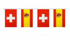 Switzerland - Spain Friendship Bunting Flags - 5.9 x 8.65 inch