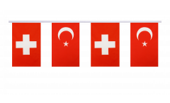 Switzerland - Turkey Friendship Bunting Flags - 5.9 x 8.65 inch