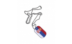 Serbia with coat of arms Dog Tag - 1.18 x 1.96 inch