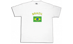 Brazil T-Shirt, white, size S, Round-T