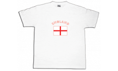 England T-Shirt, white, size S, Round-T